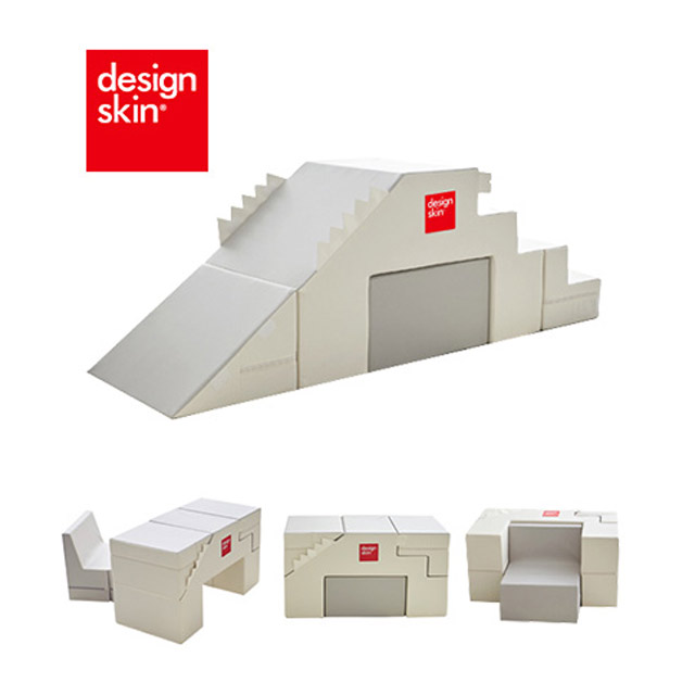 【design skin】溜滑梯變形沙發桌椅(灰色)