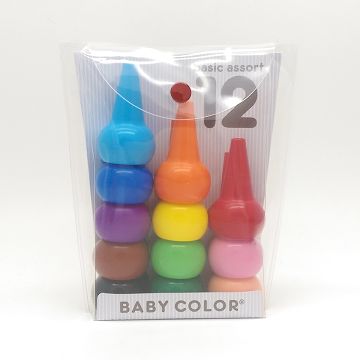 日本製 Baby Color 兒童安全蠟筆 蠟筆組12色(1024)
