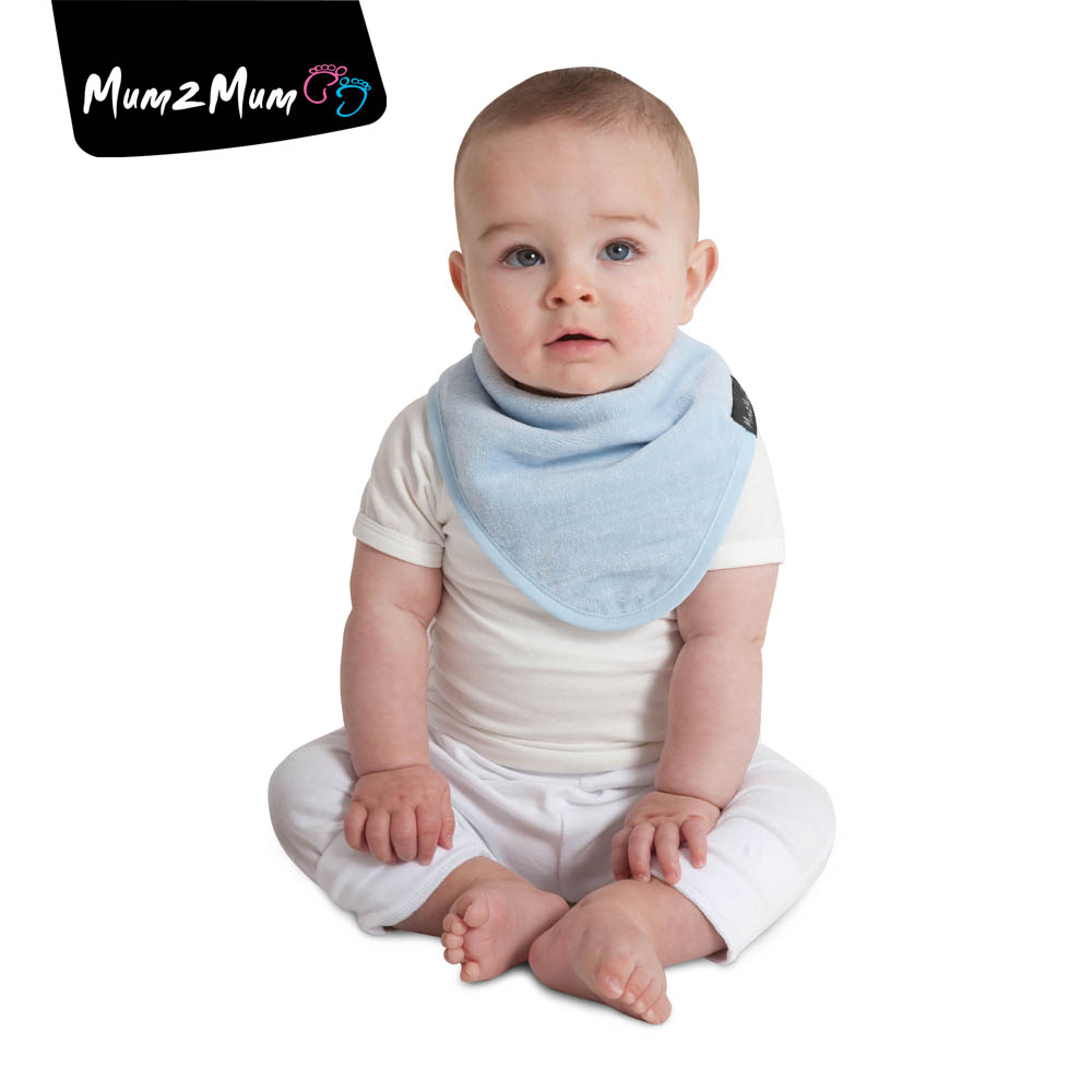 Mum 2 Mum 機能型神奇三角口水巾圍兜-粉藍