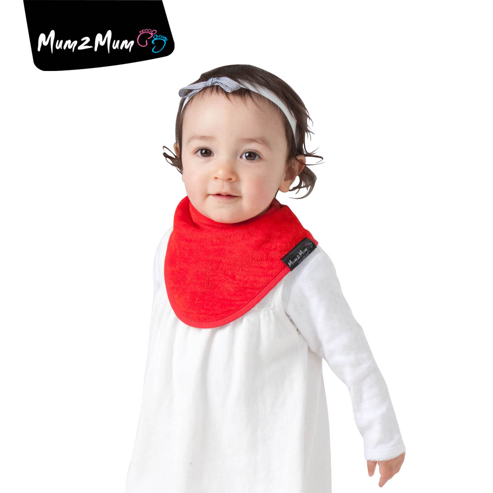 Mum 2 Mum 機能型神奇三角口水巾圍兜-紅