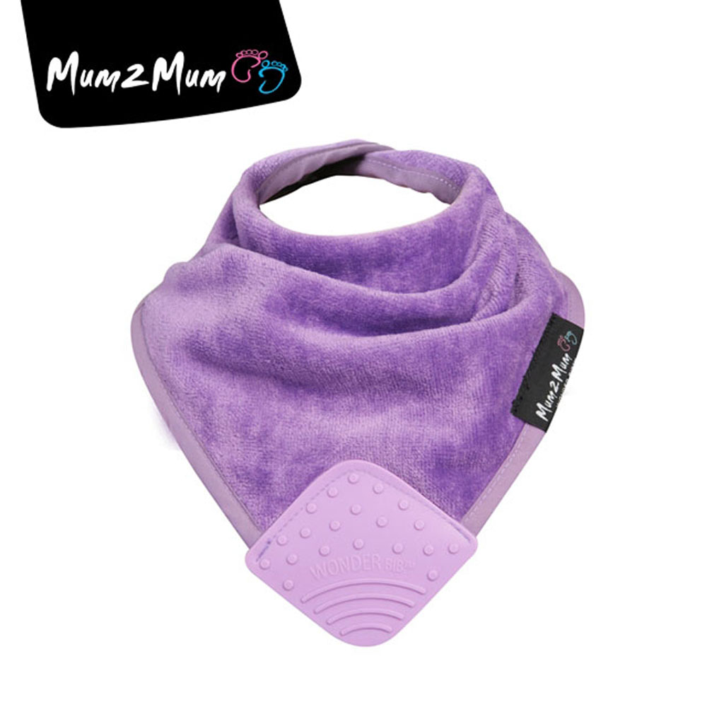 Mum 2 Mum 機能型神奇三角口水巾咬咬兜-紫