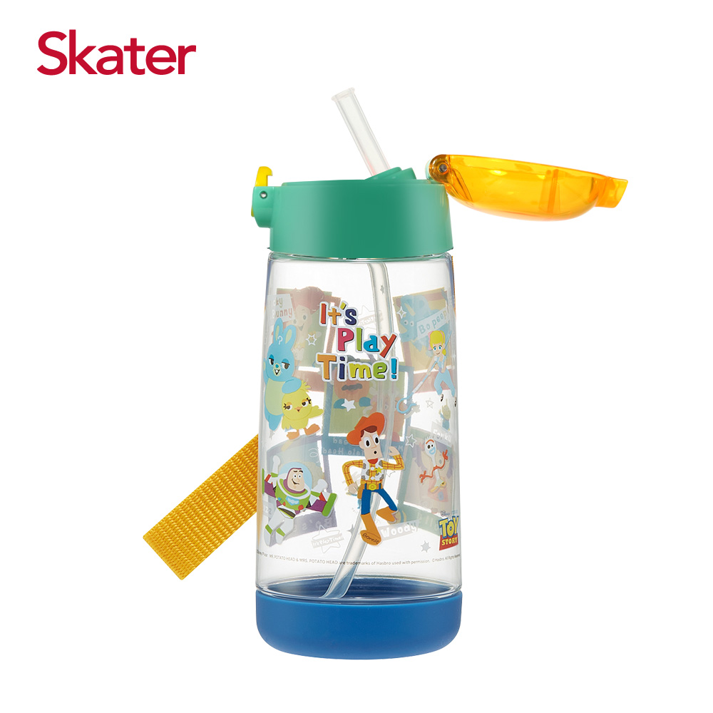 Skater 透明吸管水壺(480ml)PET-玩具總動員PLAY