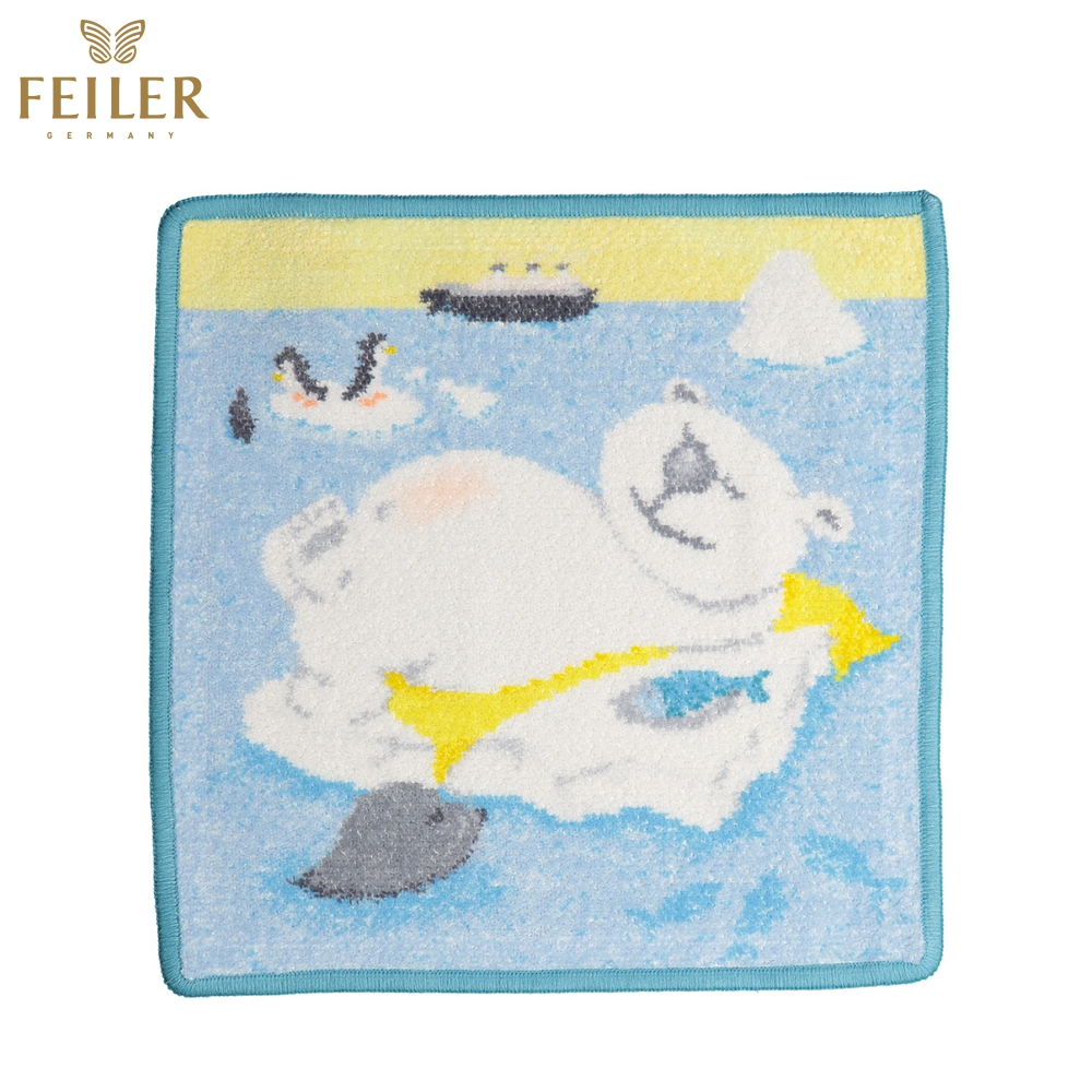 【Feiler】懶散熊方巾(25x25)