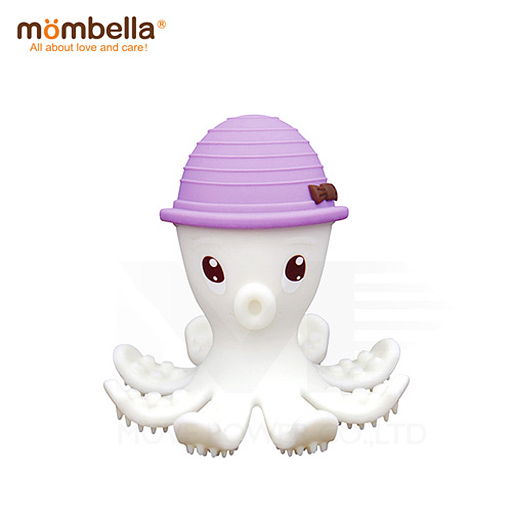 英國《mombella 》樂咬咬章魚固齒器(紫色)