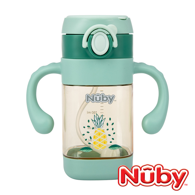 Nuby PPSU學飲杯(粗吸管)/300ml-旺旺來