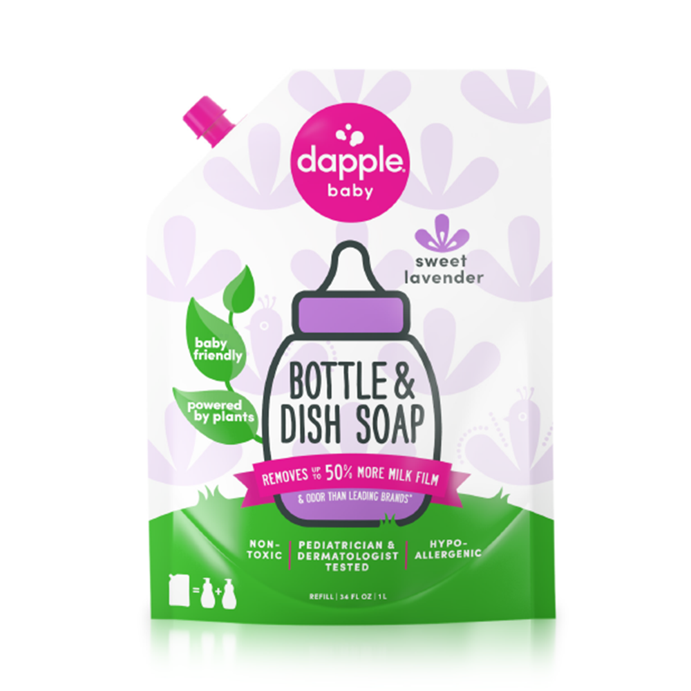 dapple 奶瓶及餐具清潔液-薰衣草(1L)補充包