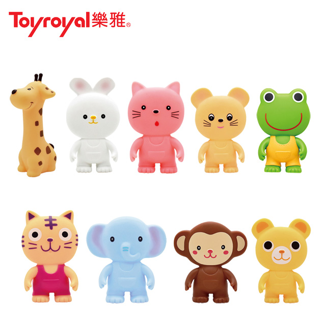 【Toyroyal 樂雅】軟膠安撫玩具-動物家族系列