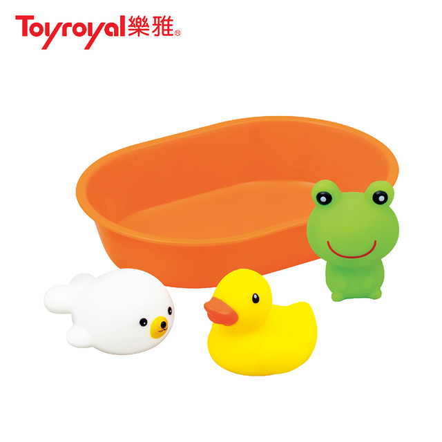 【Toyroyal 樂雅】洗澡玩具-歡樂洗澡組(橙)
