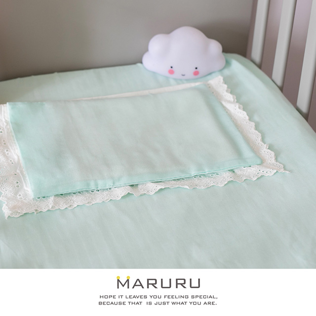 MARURU日本製嬰兒床單70 x120cm 薄荷綠