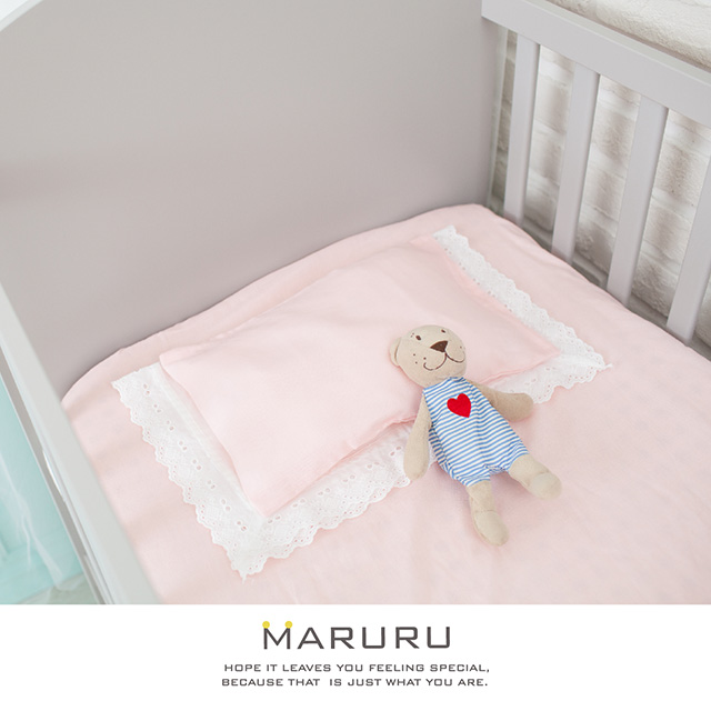 MARURU日本製嬰兒枕頭套-嬰兒粉