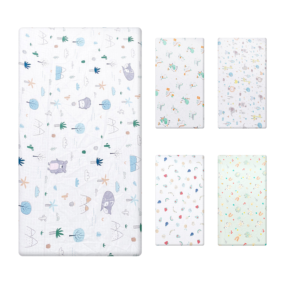 【Mesenfants】純棉紗布透氣款嬰兒床單 床罩 床笠(130x70cm)