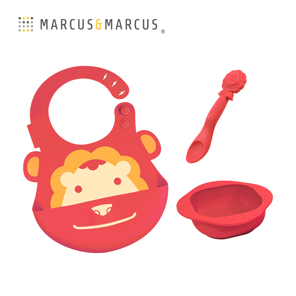 MARCUS＆MARCUS 動物樂園餵食禮盒組-紅獅子