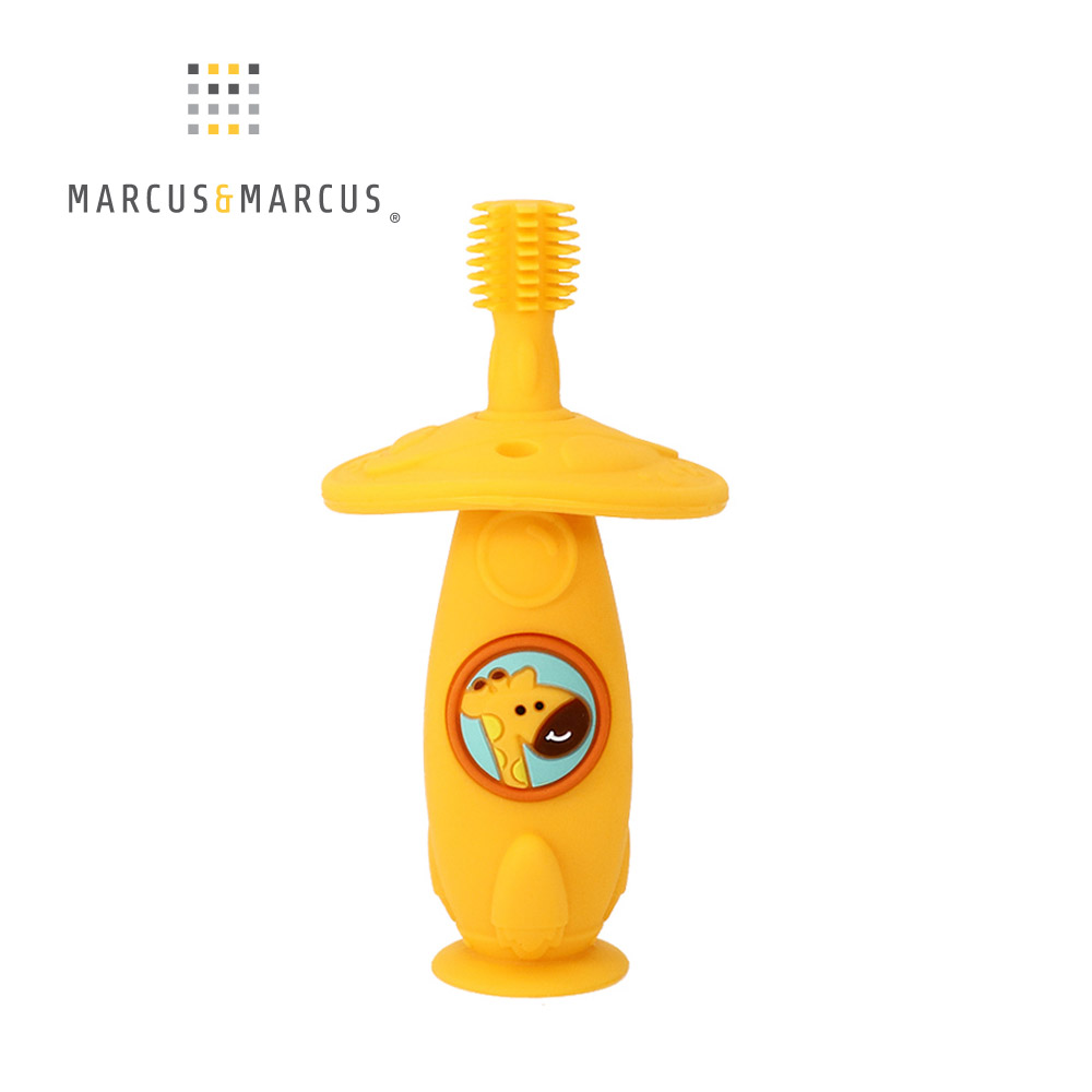 MARCUS＆MARCUS 360度矽膠固齒訓練牙刷-長頸鹿