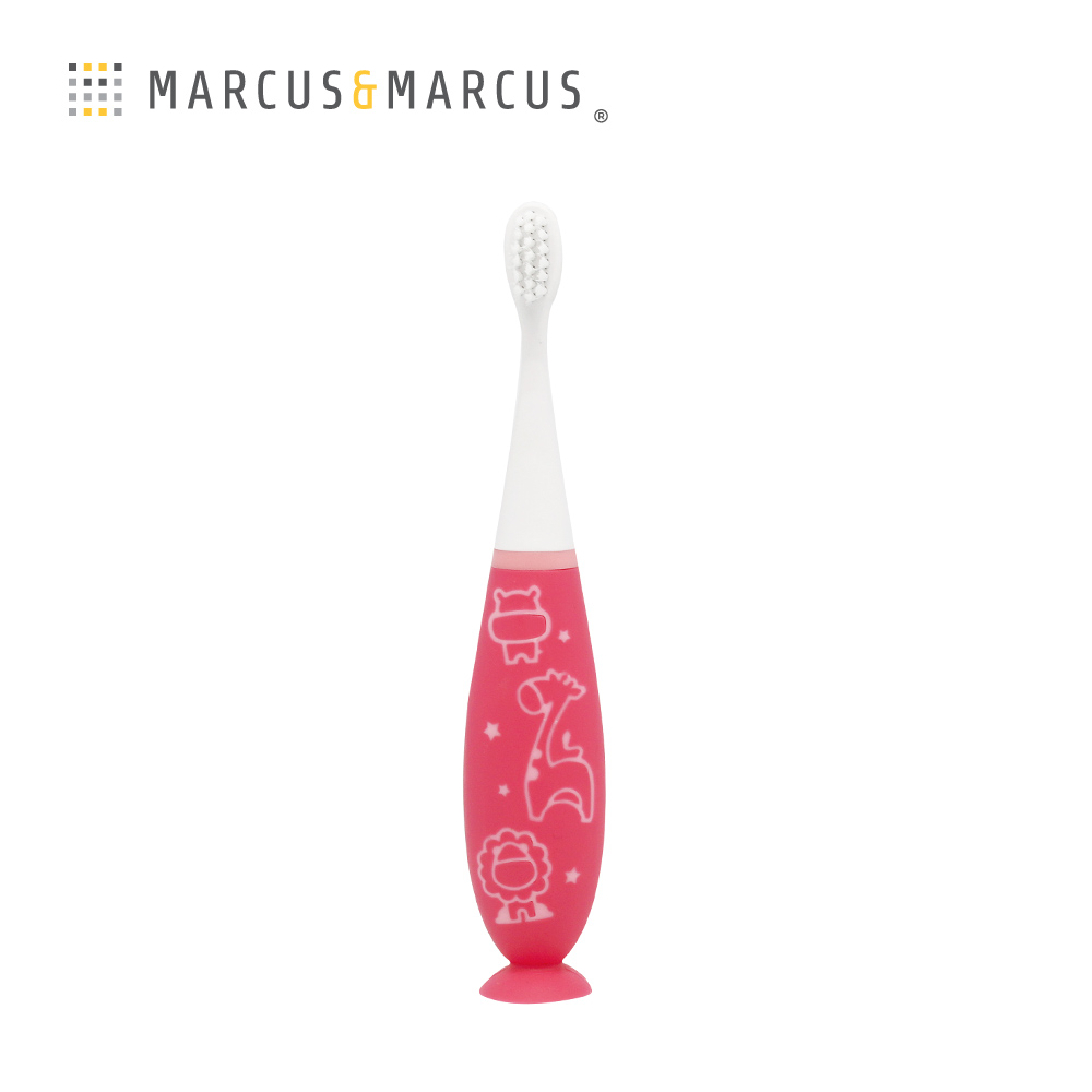 MARCUS＆MARCUS 可替換式幼兒學習牙刷-粉