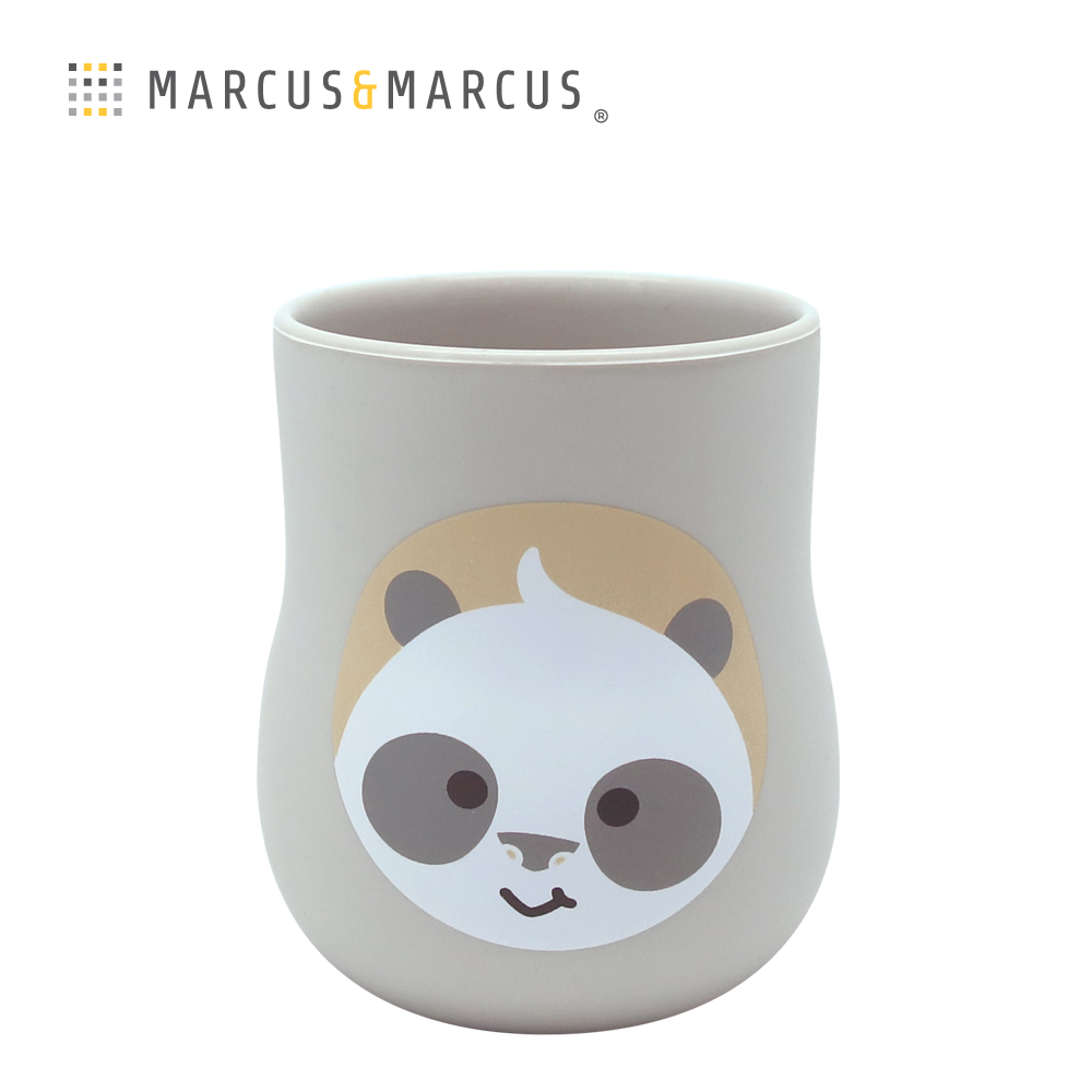 MARCUS＆MARCUS 動物樂園2合1矽膠訓練杯-貓熊