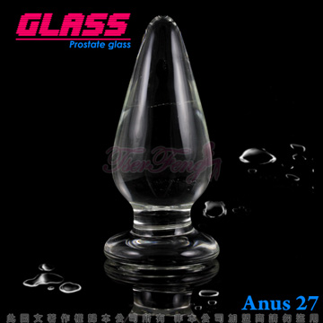 GLASS-大SIZE肛塞-玻璃水晶後庭冰火棒(Anus 27)