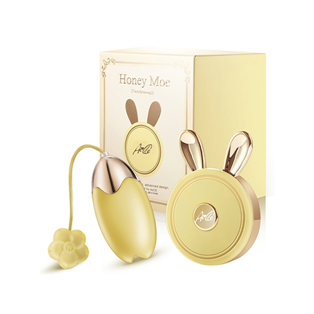 【日本AICE】小萌寵 Honey Moe 多頻加溫無線遙控跳蛋-蜜糖兔