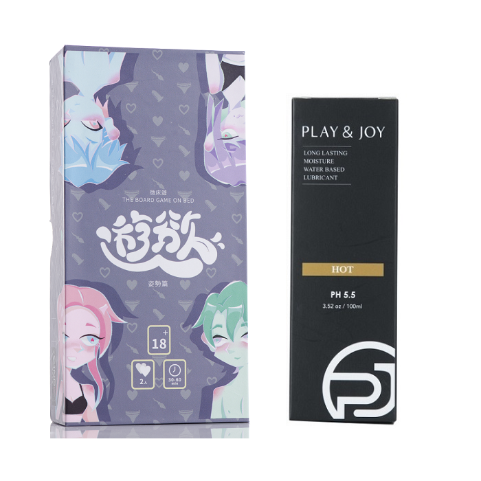 【組合】Play&joy熱感潤滑液100ml + 微床遊 遊慾-姿勢篇 成人桌遊 (情樂創意)