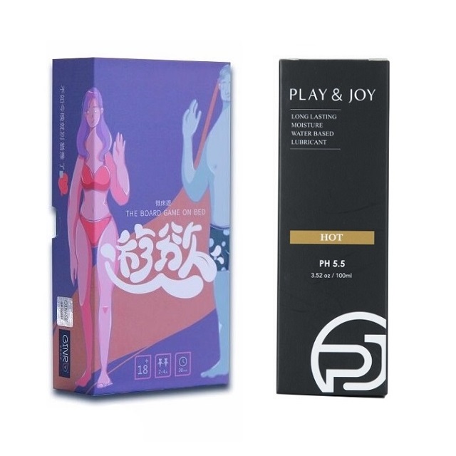 【組合】Play&joy熱感潤滑液100ml + 微床遊 遊慾-前戲篇 成人桌遊 (情樂創意)