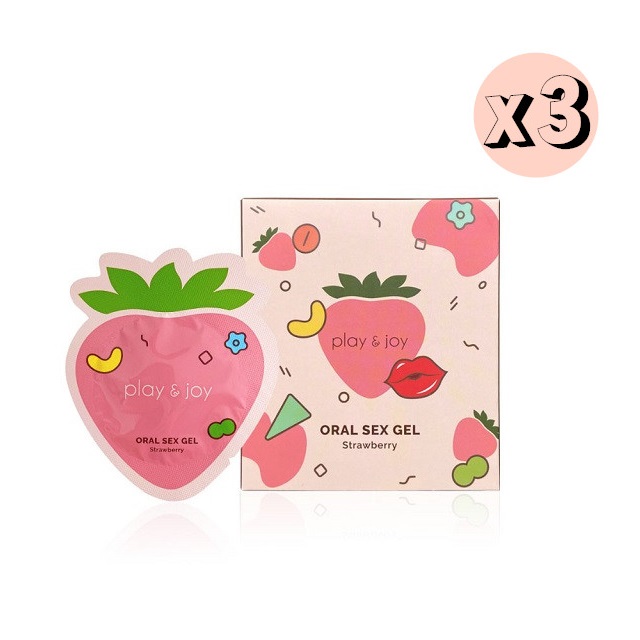 【3入組】Play&Joy 情趣口交液 隨身盒 -草莓風味