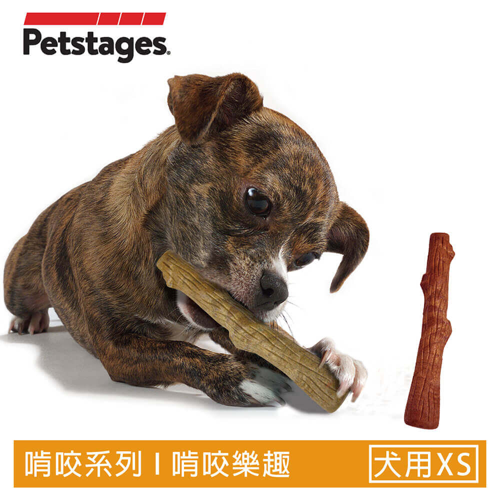 【Petstages】BBQ史迪克-XS(烤肉木風味 潔牙 耐咬 寵物 狗玩具)
