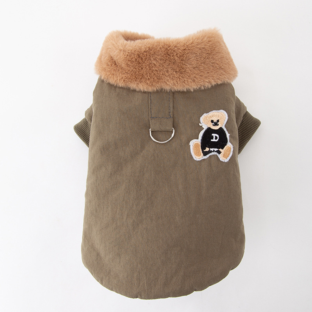 【寵物愛家】秋冬版保暖外套式可牽繩款貓狗保暖寵物衣