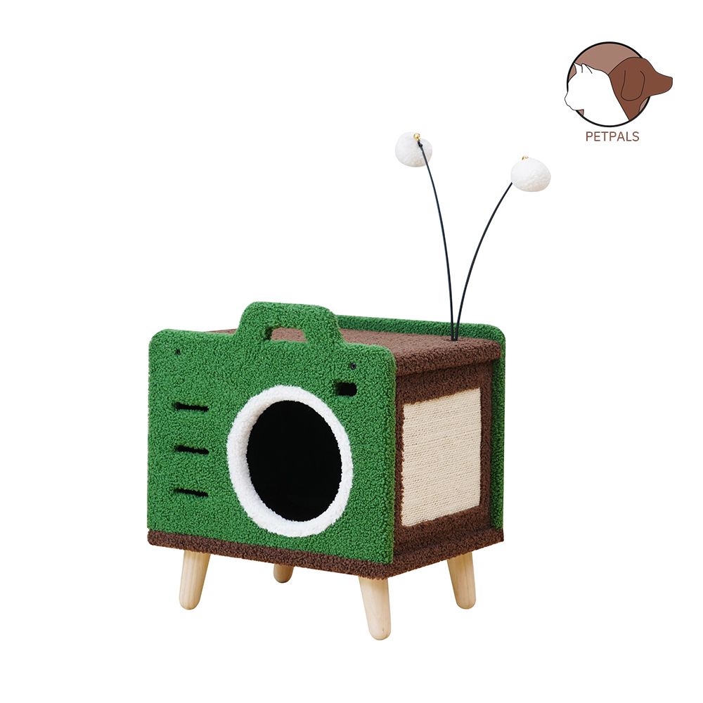 【Petpals】墨綠復古相機貓窩