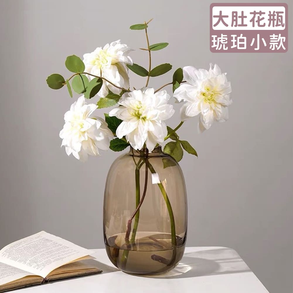 【好拾選物】輕奢簡約大肚玻璃花瓶-小款