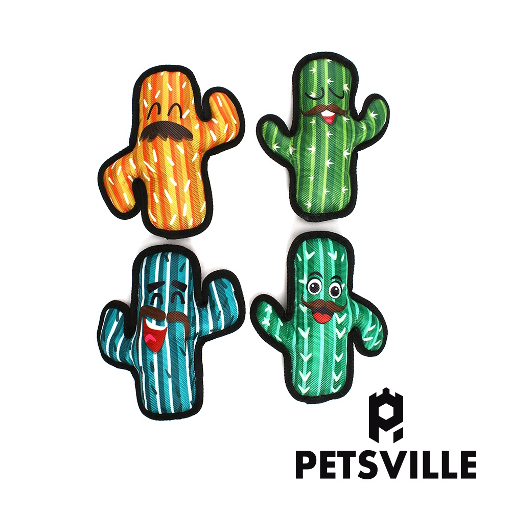 【Petsville派思維】歡樂包邊仙人掌系列狗狗耐咬發聲玩具(4款任選)