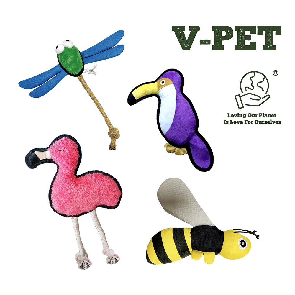 耐咬耐磨玩具 V-PET 玩偶 （共四款）