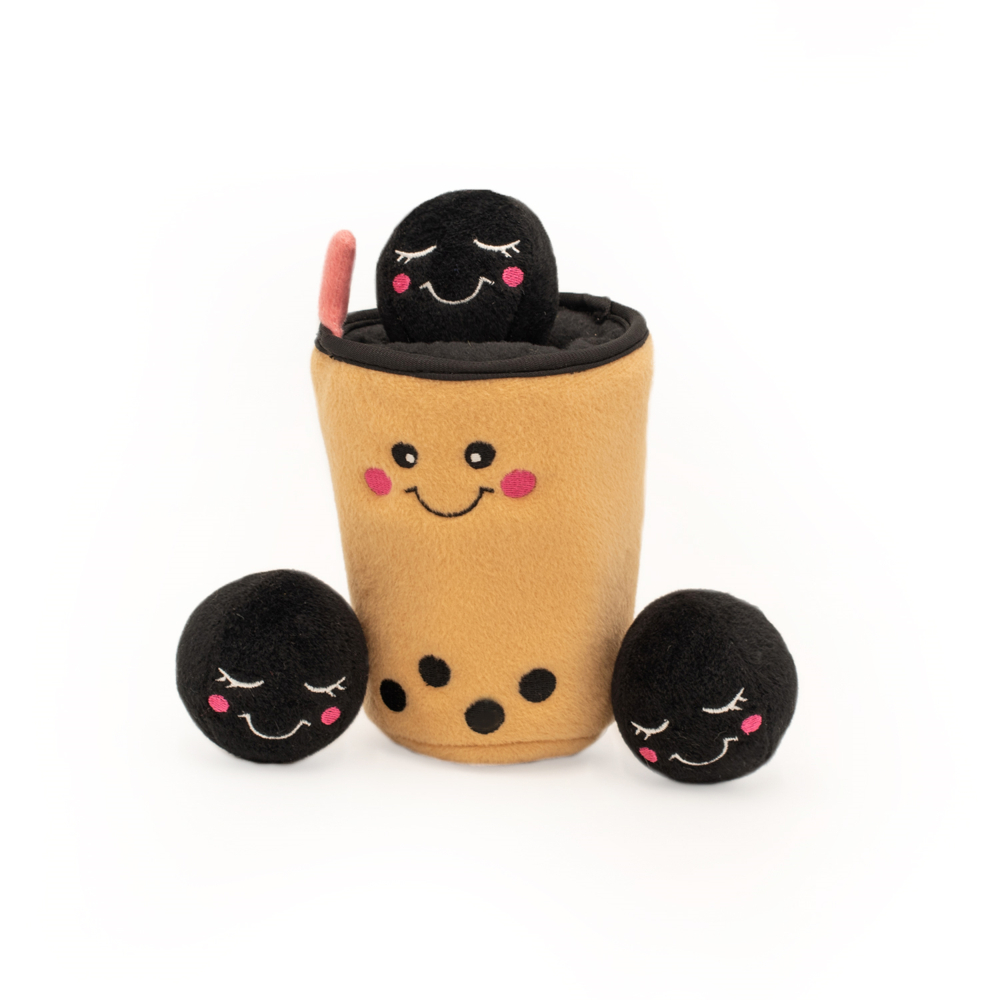ZippyPaws 益智躲貓貓-巨無霸奶茶 寵物玩具 (啾啾聲 有聲玩具 狗玩具 藏食玩具)