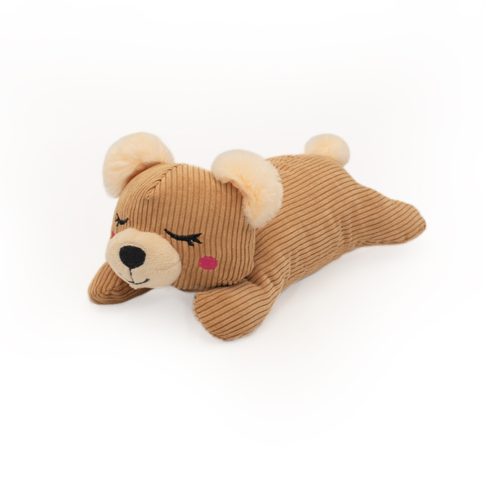 ZippyPaws 飛航模式-靜悄悄貪睡熊寶 寵物玩具 (靜音玩具 無聲玩具 狗玩具 陪伴舒壓)