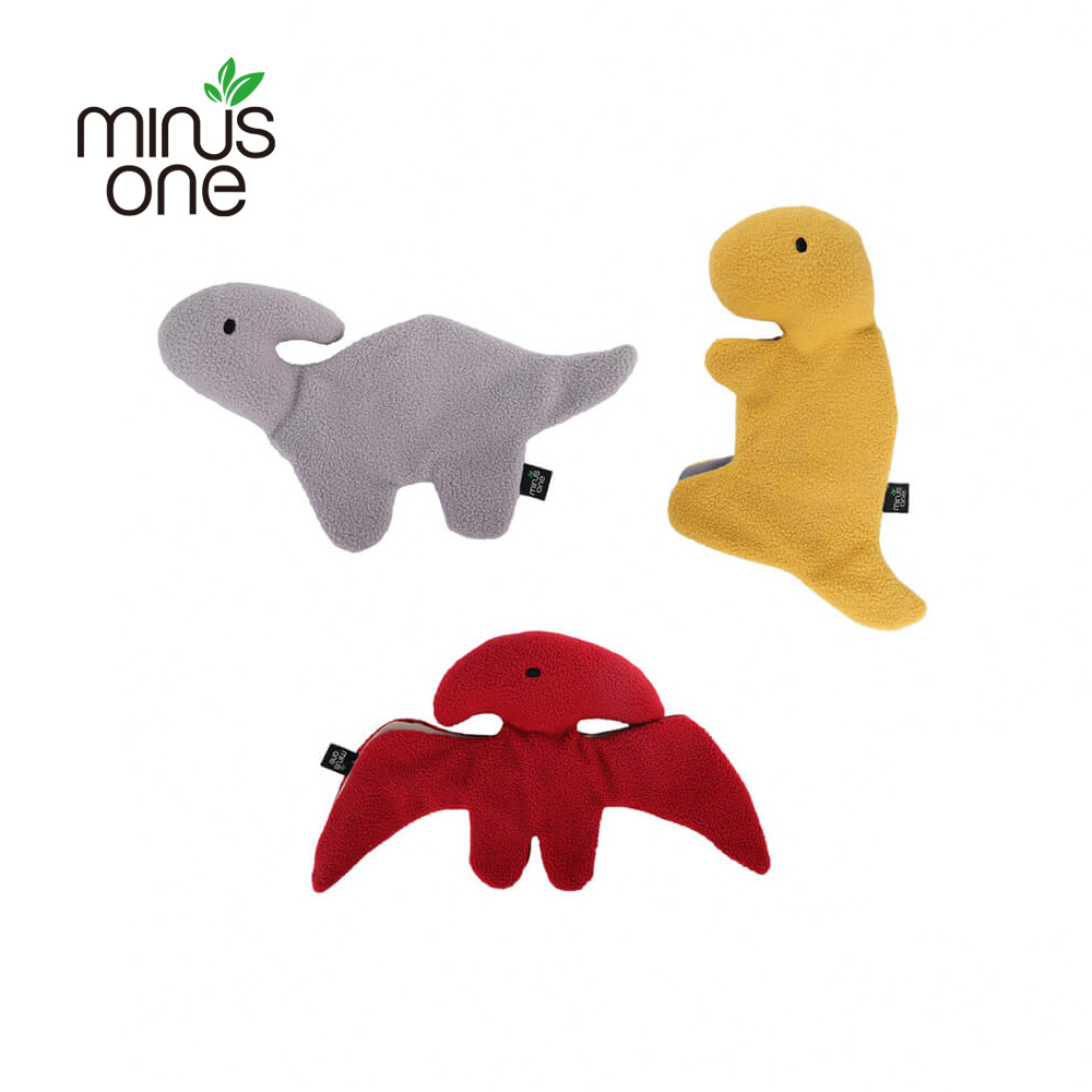 【Minus One 邁樂思】環保法絨系列-恐龍造型發聲響紙玩具﹧3件組