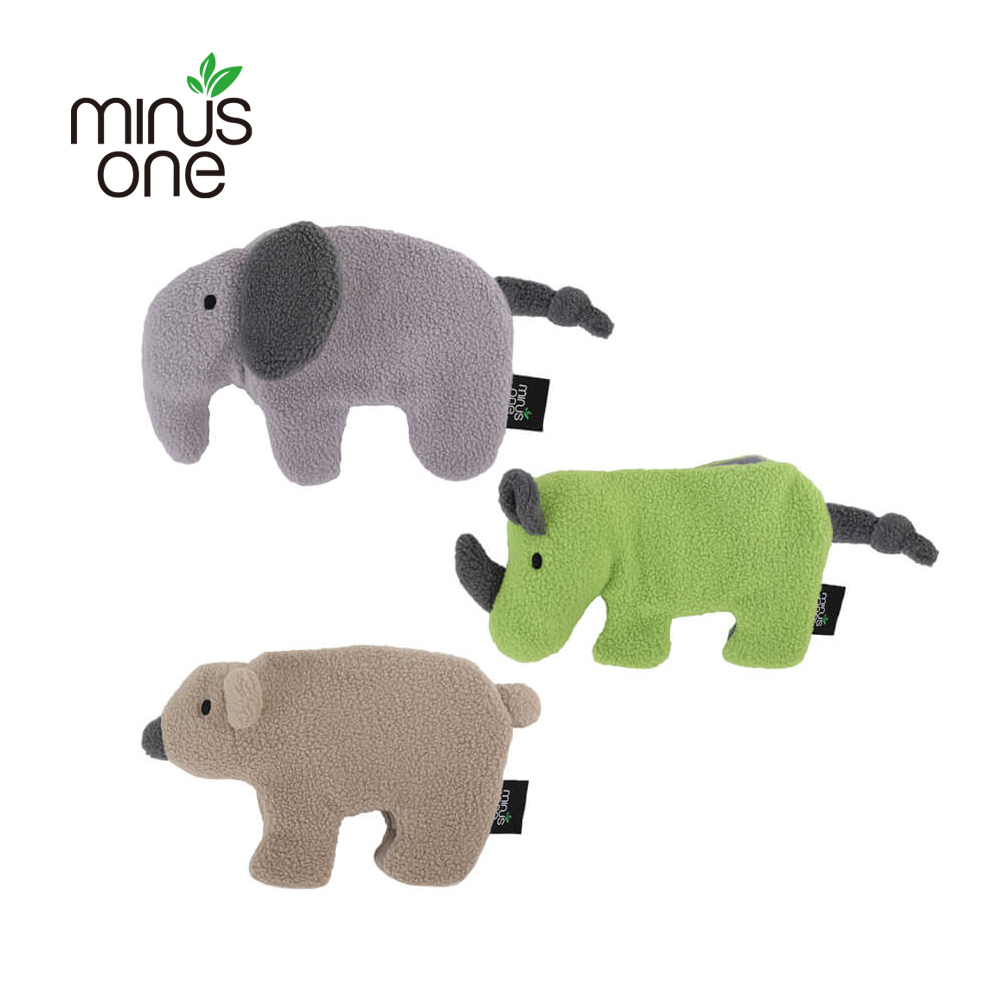 【Minus One 邁樂思】環保法絨系列-動物造型發聲響紙玩具﹧3件組