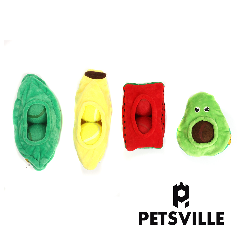 【Petsville派思維】蔬菜水果系列狗狗發聲互動玩具-大(4款任選)