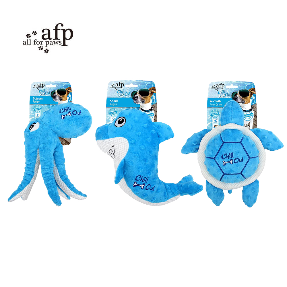 afp 清涼系列 章魚寶/鯊魚寶/海龜寶 專屬夏天降溫玩具 產品織物特性保持水分 狗玩具 寵物玩具