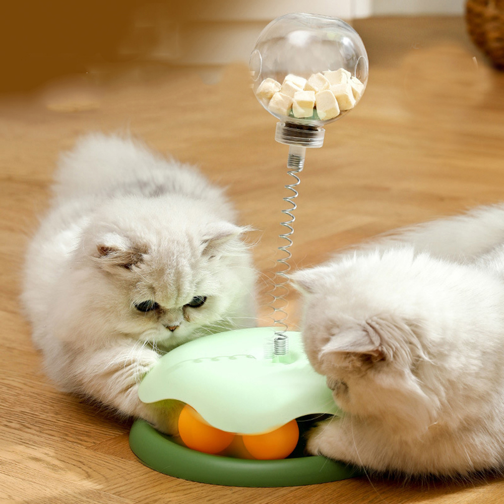 貓咪玩具漏球逗貓棒貓咪遊樂轉盤玩具自嗨神器寵物用品