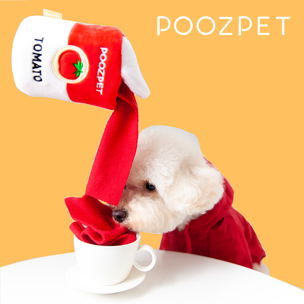 【POOZPET】寵物益智 遊戲紓壓藏食玩具-番茄罐頭款(PT035)