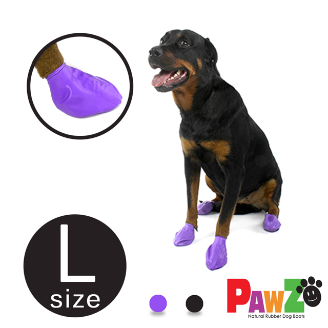 美國 Pawz 寵物外出天然橡膠腳套12入(L size)