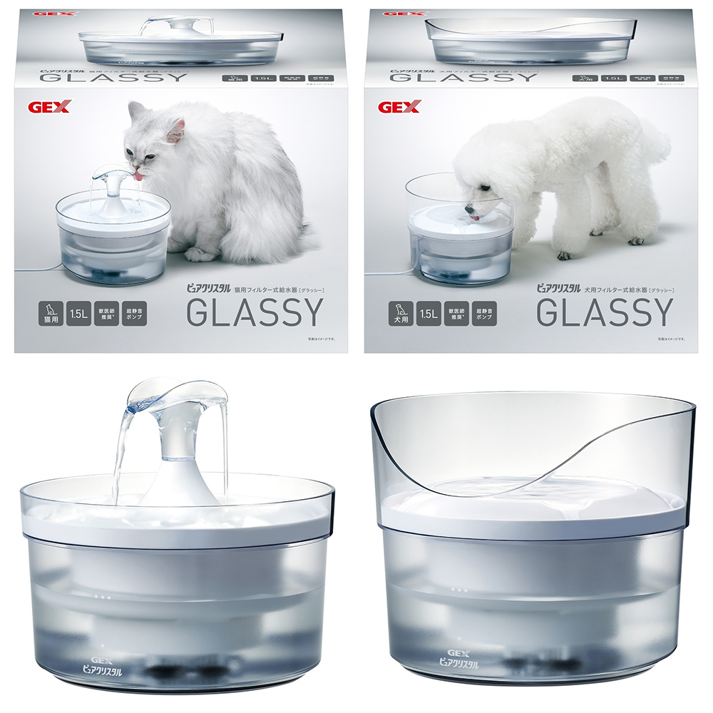 【GEX】透涼感 電動飲水器 1.5L 犬貓用