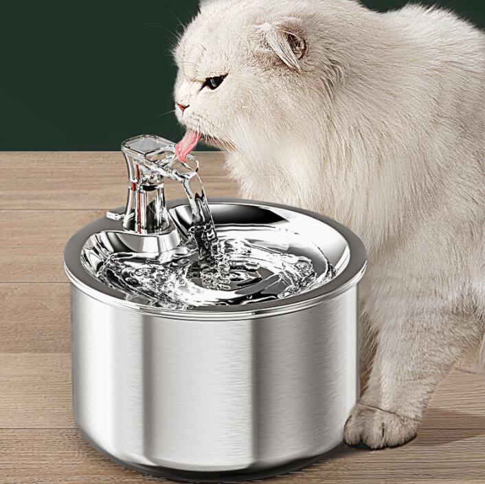 全不銹鋼貓咪飲水機自動過循環流動寵物智能飲水器貓狗過濾喝水碗