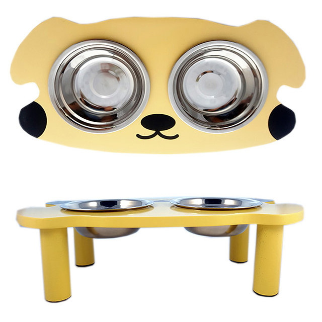 可愛狗仔寵物餐桌 MIT 台灣製(3種顏色) 實木製作 堅固耐用