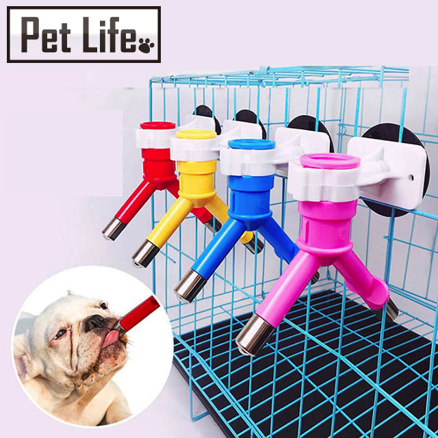 Pet Life 寵物貓狗專用不鏽鋼雙頭飲水器 黃