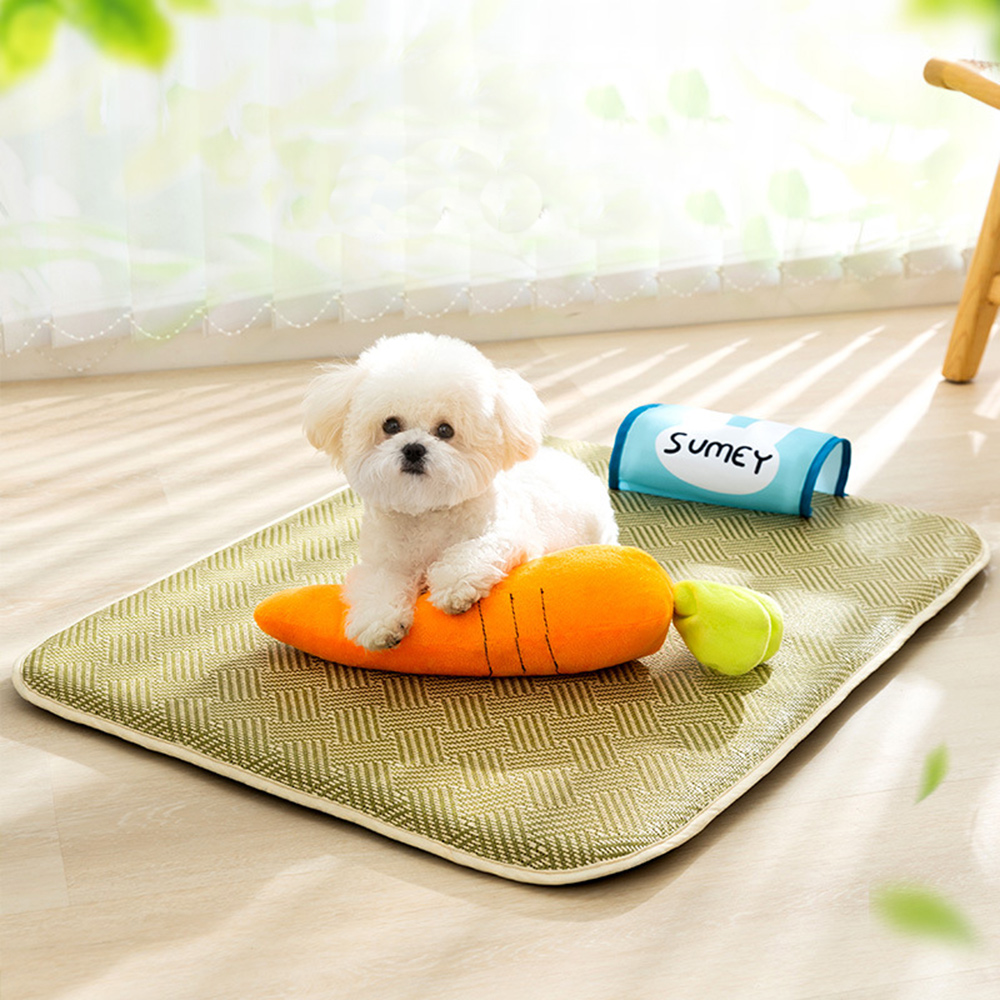 【寵物愛家】 胡蘿蔔海豚涼席小型犬春夏季透氣涼感窩寵物用品 S