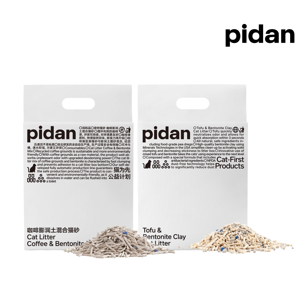 pidan 寵物貓砂｜膨潤土混合貓砂 - 2.4kg(6L) 超值4包組