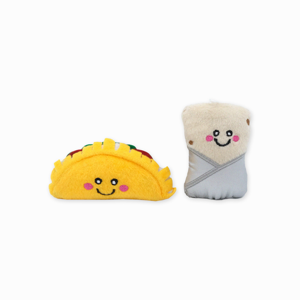 ZippyPaws 美味喵關係-墨西哥捲餅&夾餅 貓咪玩具 (貓草玩具 貓玩具 互動 模擬玩具)