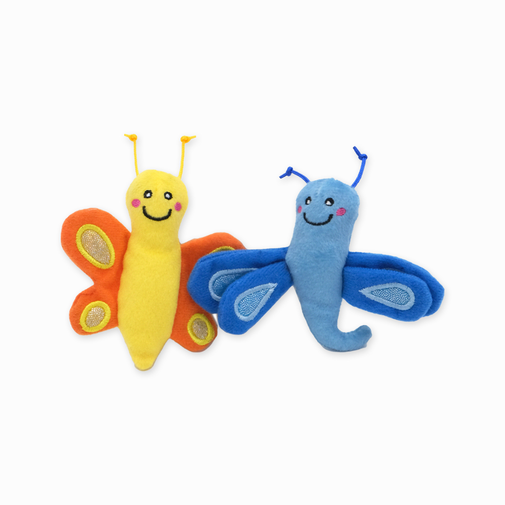 ZippyPaws 本喵要你陪-快樂蝴蝶&蜻蜓組 貓咪玩具 (貓草玩具 貓玩具 互動 模擬玩具)