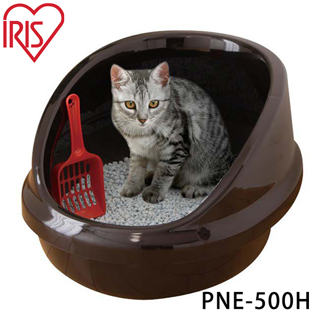 日本IRIS-PNE-500H簡易加高貓便盆-黑