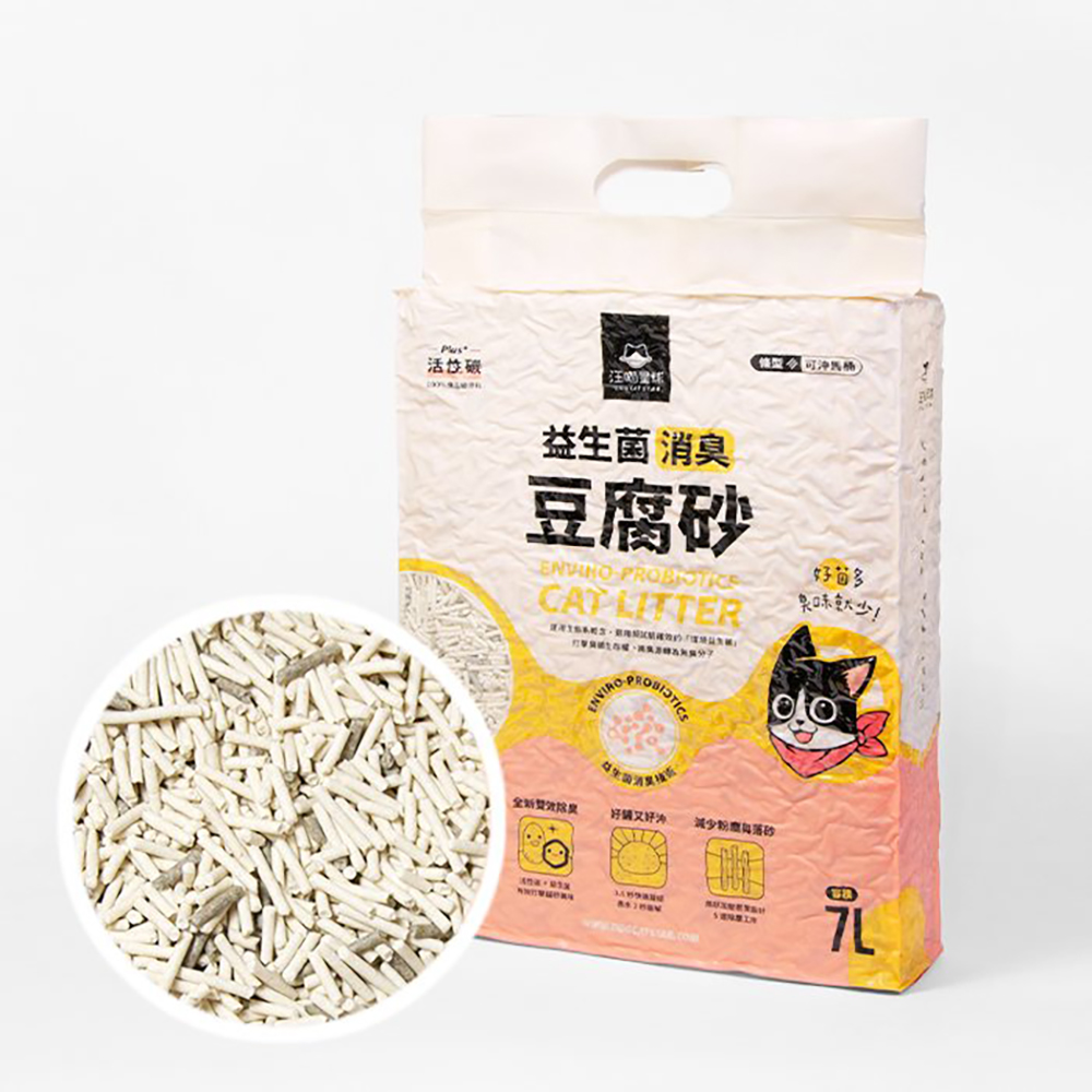 【汪喵星球DogCatStar】益生菌消臭豆腐砂6入-條形