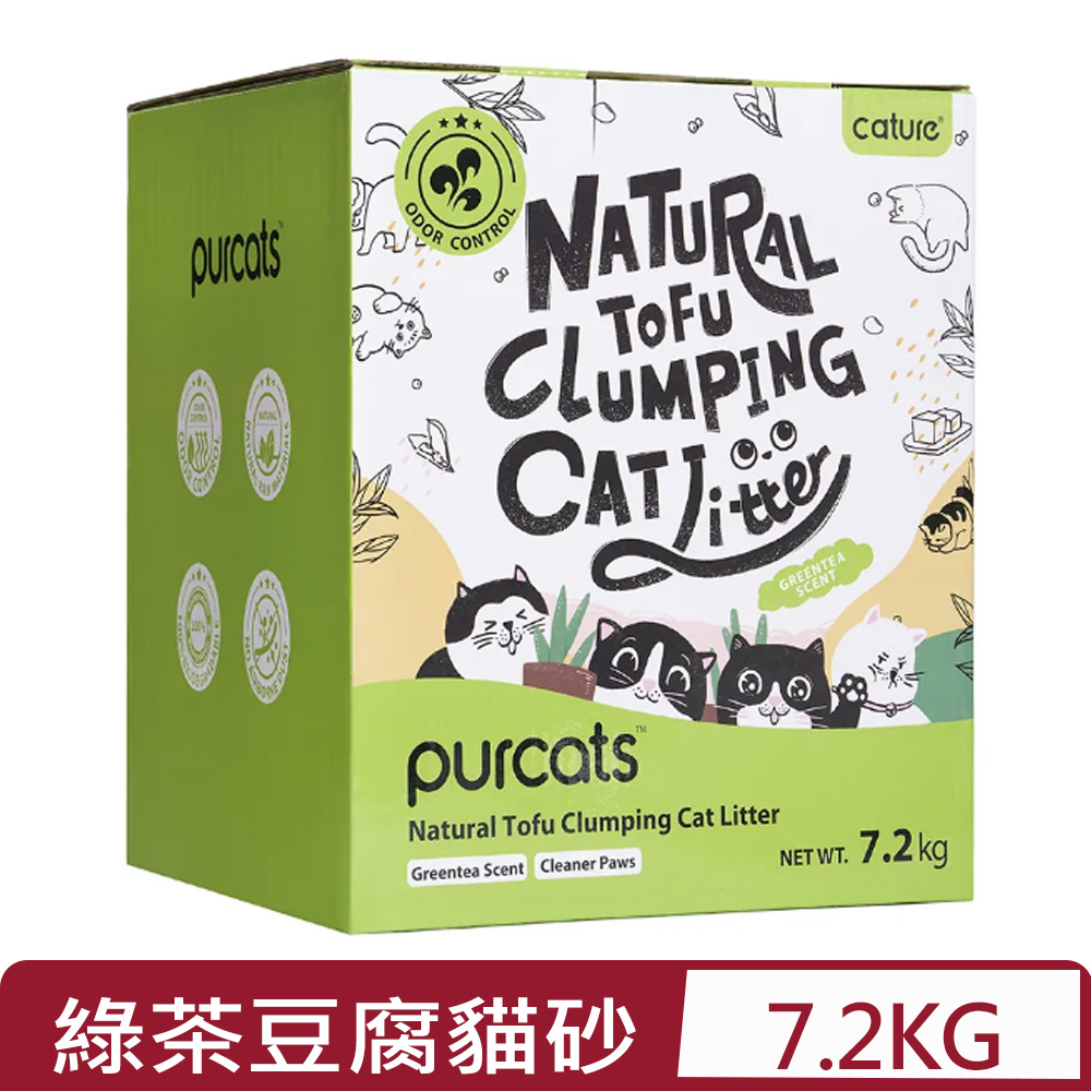 cature凱沃-天然綠茶豆腐凝結貓砂 18L(7.2kg)